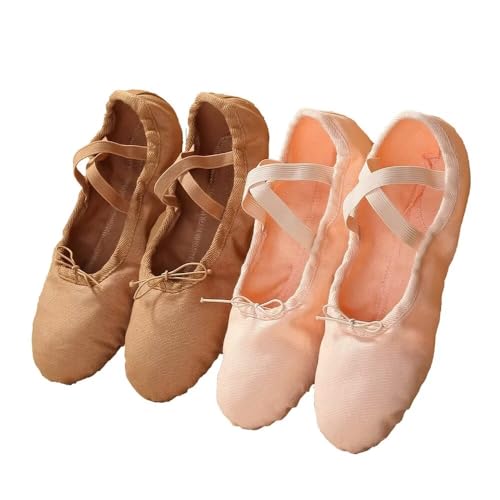 Dons Girl Sapatilhas de balé para meninas/crianças/mulheres, sapatos de ioga de lona/chinelos de bal