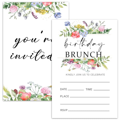 Nopoben Birthday Brunch Party Invitation Cards For...