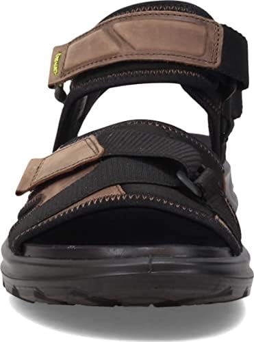 ECCO Men's EXOWRAP 3-Strap Sport Sandal, Coffee/Black, 8-8.5 | Image 1