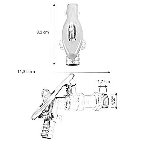 Torneira Esfera Jardim Tanque Com Bico Modelo Cadeado