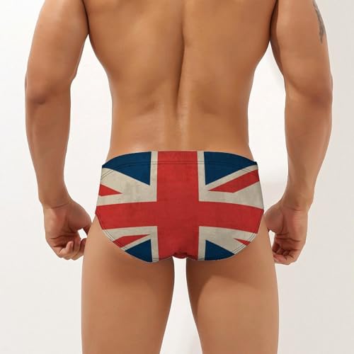 Vintage British Flag Men's Swim Briefs Low Waist Bikini Swimsuit Underwear Beach Swimwear2