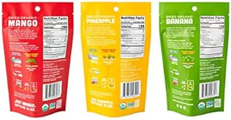 Mavuno Harvest Organic Dried Fruit Variety Pack | Dried Mango, Pineapple, and Banana | Healthy, Vegan, No Sugar Added, Non GMO Snacks for Kids & Adults | 2 Ounce, Pack of 3