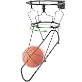 KingDolly 360° Rotatable Track Basketball Return Attachment, Powder-Coated Metal Basketball Rebounder, Basketball Returner for Solo Practice and Focused Training, Fits 18" Rim Indoor/Outdoor Use