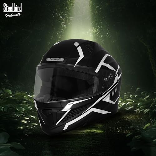 Image of Steelbird SBH-25 Rudra Vayu ISI Certified Full Face Graphic Helmet for Men Motorbike Helmet