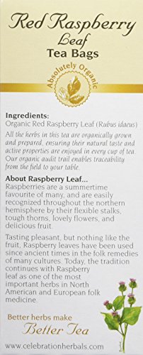 image for CELEBRATION HERBALS Red Raspberry Leaf Tea Organic 24 Bag, 0.02 Pound,