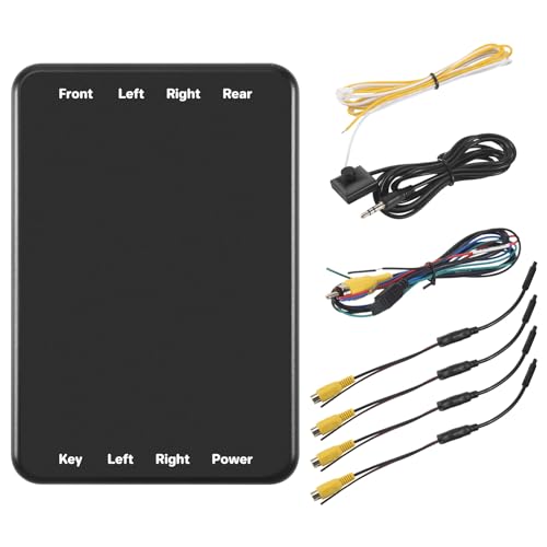 Vue panoramique de parking 360 degrés via boîtier de commande 4 voies et système de vue arrière