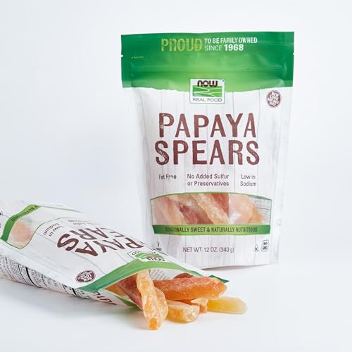 Now Foods PAPAYA SPEARS DRIED 340G Papaya Spears, No Preservatives Or Added Sulfur thumb #2