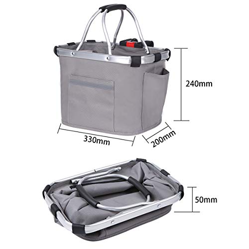 Bolsa de bicicleta, Romacci Cesto de bicicleta Cesto de suspensão frontal para bicicleta dobrável de