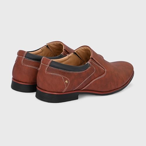 Image of Centrino Men's Classic Moccasins Non-Lace Up Formal Shoes for Office, Party,Wedding | Dress Shoes | Extra Cushioning Insole | Lightweight & Comfortable (7957)