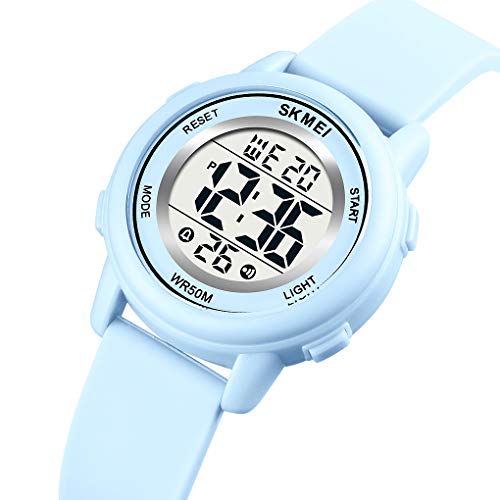 Gosasa Womens Digital Sport Watches with 7 Color LED Backlight 50M Waterproof Alarm Stopwatch Watch for Kids and Womens2