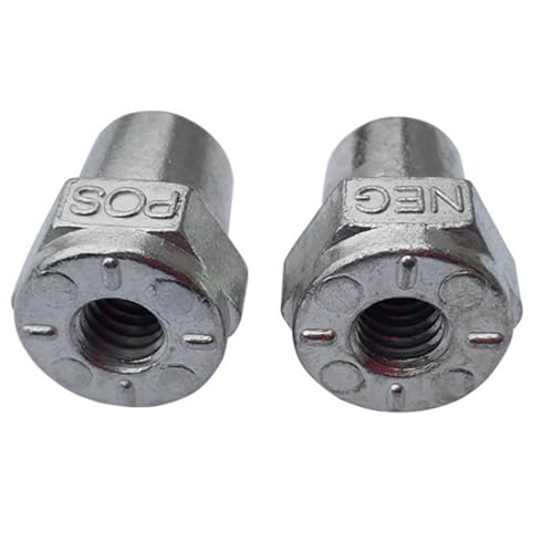 Borne de batterie 3/8 filetée robuste avec adaptateurs positif négatif en lot de 10 - 7