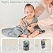 FIOBEE Hooded Baby Towels 100% Muslin Baby Bath Towels for Newborn with Animal Design Ultra-Soft and Absorbent Bath Essentials for Toddler, Unisex Girls Boys 30 x 30 inch, Gray Bear