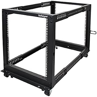 StarTech.com 12U 19" Open Frame Server Rack - 4 Post Adjustable Depth 22-40" Mobile - Free Standing Rolling Network/Computer Equipment Data Rack- Dell PowerEdge HP ProLiant ThinkServer (4POSTRACK12U)