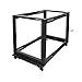 StarTech.com Armadio Server Rack con 4 staffe a Telaio Aperto 12U con profondità regolabile da 59-104cm - Rack per apparecchiature di rete con rotelle, livellatori e gestione dei cavi (4POSTRACK12U)