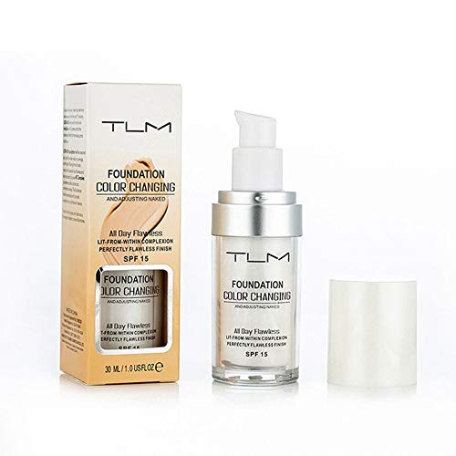Color Changing Foundation Base Makeup Nude Face Skin Tone Liquid Cover Concealer Flawless Change Skin Color Foundation 30ML
