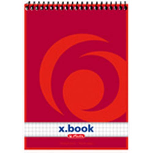 Herlitz 110619 Spiralnotizblock, A6 mit Kopfspirale, liniert, 50 Blatt