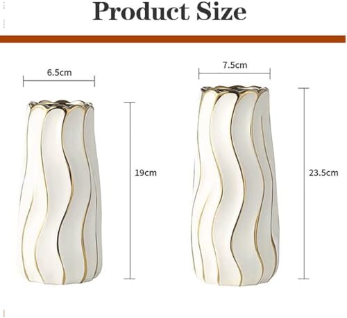 Vase moderne blanc pour décoration de table basse et composition florale - 5
