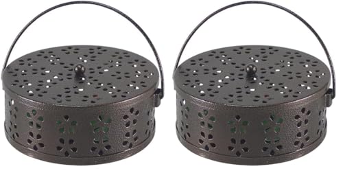 BEPER C206UTI010 Support de Bobine Anti-moustiques en Acier Inoxydable, Support de Bobine Anti-moustiques intérieur ou extérieur, récipient sûr pour...