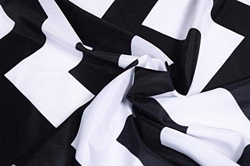 DeKeLaiFu Striped Fabric Black and White Shower Curtain Set with Steel Hooks, Simple Modern Chevron Shower Curtains Bathroom Curtains Decor Mould Proof Resistant Weighted Waterproof, 180x180 cm