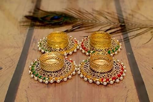 Igh Indian Tradtional Handmade Decorative Tea Light Candle Holders - Diya Lamp For Pooja, Diwali Decoration For Home - Best Housewarming Return Gift, Return Gifts, Pack Of 10 #TOP2