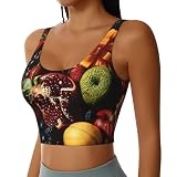 Variety Damen Sport-BH, Tank-Tops, Workout, Tank-Tops für Yoga, vielseitiges athletisches Crop Top, Schwarz, X-Large