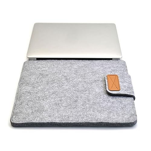 König Design Vertikale Filz Laptoptasche Tablet Sleeve 11-15 Zoll, Farbe:Hellgrau, Größe wählen:15 Zoll