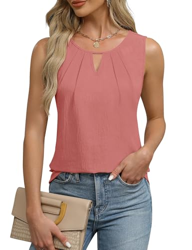 Cuptacc Top Damen Einfarbig Rundhals Spaghetti Top Sommer Elegant Lockere...
