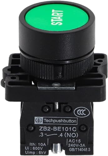 Bouton-poussoir momentané XB2 22mm avec flèche de démarrage action tactile