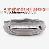 PEUZ Aufblasbare Halskrause für Hund – Verstellbarer Leckschutz Hund Umfang 40-48 cm, Komfortabler Schutzkragen nach OP – Grau L