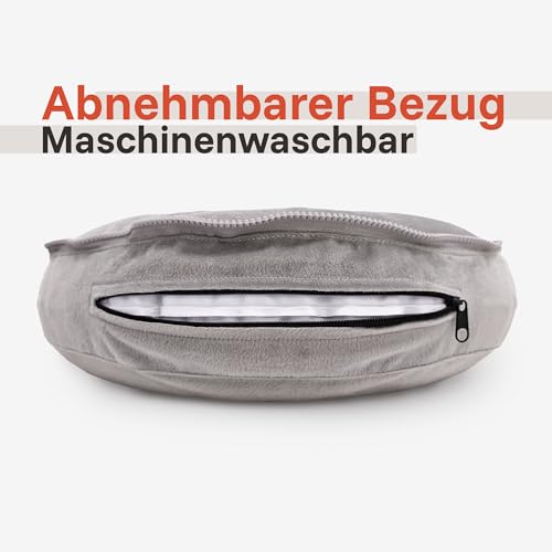 PEUZ Aufblasbare Halskrause für Hund – Verstellbarer Leckschutz Hund Umfang 40-48 cm, Komfortabler Schutzkragen nach OP – Grau L