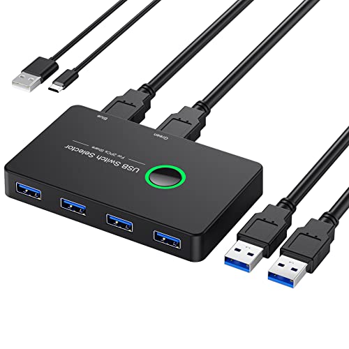 Catálogo de Escáneres . 45 JESWO USB 3.0 Switch, Conmutador USB Hub con 2 Entradas y 4 Salidas, KVM USB Switch con 2 Cable USB para Compartir 4 Dispositivos de Teclado, Ratón, Memorias USB, Disco Duro,...