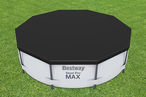 Bestway PVC-Abdeckplane Ø 305 cm, schwarz, rund