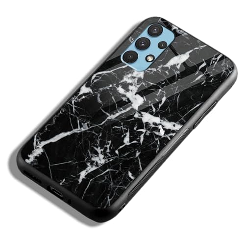 Image of COLORflow Back Cover Compatible with Samsung Galaxy A23 4G / A23 5G | Black Marble White | Shockproof TPU Bumper Cover with Camera Protection Back Cover