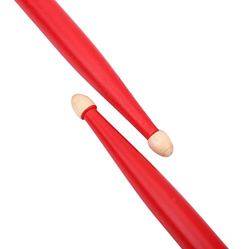 Baquetas para batería de madera de arce 5A color rojo accesorio musical para amantes de la batería miniatura 7