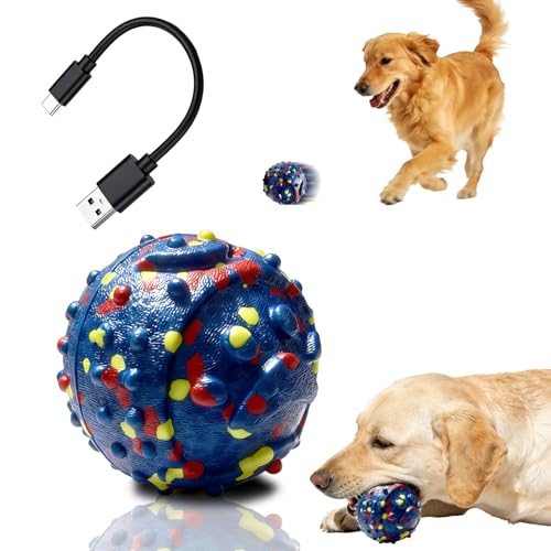 Interactive Dog toys Smart Dog ball E-TPU Material Automatic Moving Bouncing Vibrating ball Durable Duraspin Design for Aggressive Chewers.Keeps Dogs Busy and Entertained.Suitable for all dogs