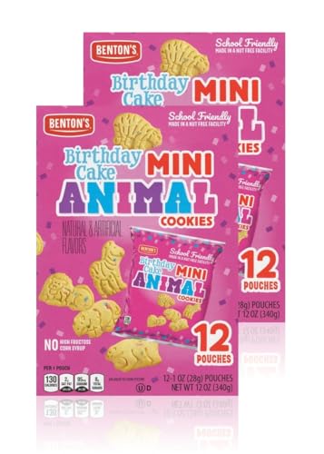 Benton’s Mini Cookie Snack Packs (2 Boxes, Birthday Cake Animal) image 3