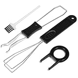 Bremorou 4 Stück Keycap Puller Switch für Mechanische Tastaturen, Switch Puller Set Universelles Reinigungswerkzeug Entfernungswerkzeug Reinigungsbürsten