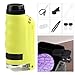 Luwecf Handheld Microscope Set Children Microscope Hand Eye Ability 120x Optical Microscope for Living Room Physics Tools Fabric, Green