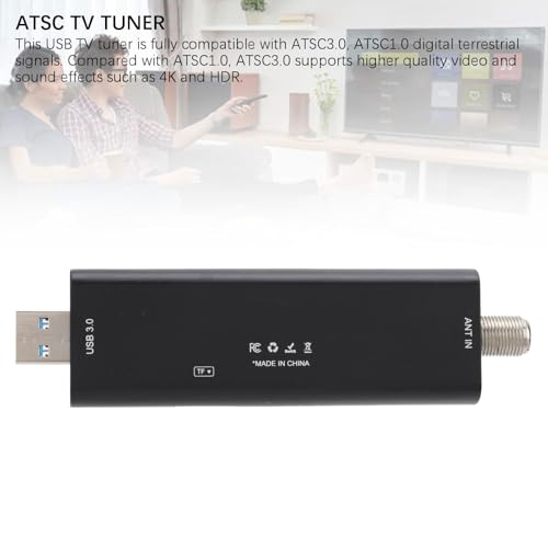 HD ATSC 3.0 1.0 USB 3.0 TV Tuner Support 4K OTA Channel Broadcast Memory Card DVR Recording Digital Terrestrial Signal Tuner - Thumbnail 2