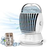SUNPUPA Portable Air Conditioner Fan 500ml Evaporative Air Cooler Humidifier with 3 Wind Speed & 3 C