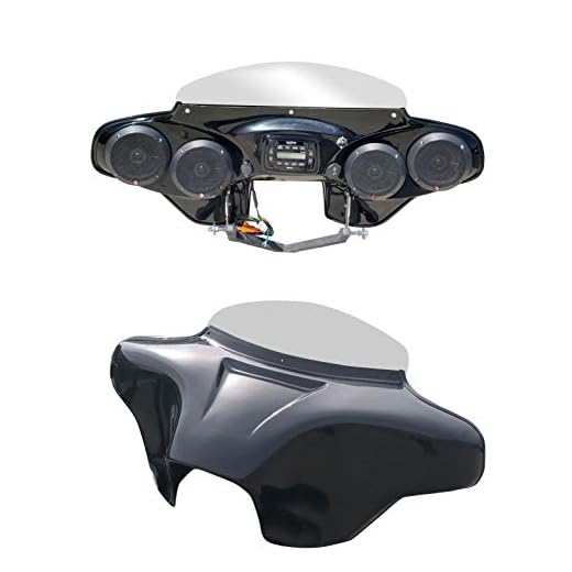 Batwing Fairing for HD Road King with Stereo Speakers PRV250 and 4x5.25 Motorcycle Audio