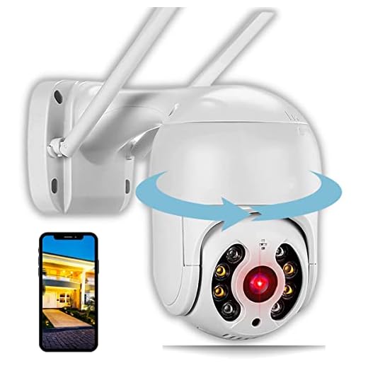 Câmera de Vigilância e Segurança wifi IP Sem Fio Externa, Câmera Inteligente de Visão Noturna Infravermelho sem Fio, IP66 á Prova d’água e á Prova de Poeira, Detecção de Movimento