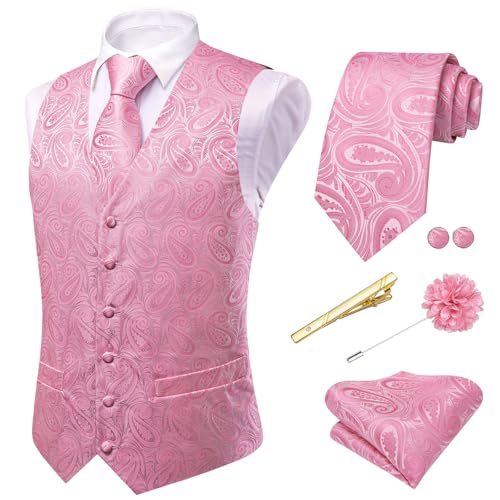Gilet en soie pour homme costume de mariage avec cravate et pochette de costume
