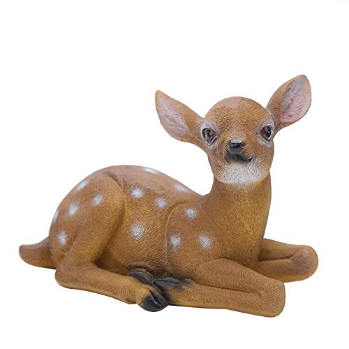 Fdit Outdoor Decorations,2Pcs Sika Deer Statue Sculpture Ornaments Animal Model Art Craft Outdoor Garden Decoration Ornament Garden Animal Statues Statue Decoration Resin Deer Statue Sculpture #TOP30