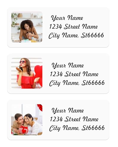 Étiquettes d'adresse personnalisées Étiquettes d'adresse personnalisées Étiquettes d'adresse de retour Logo/image/texte (style 1)