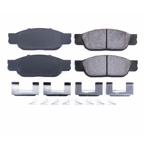 Image of PowerStop Front Brake Pads for Ford Thunderbird 2002-05 |Jaguar S-Type 2000-02 |Lincoln LS 2000-06 - Z17 Ceramic Brake Pads with Installation Hardware, 17-805