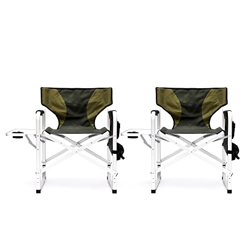 HALLOHII Camping Director's Chair Storage Features