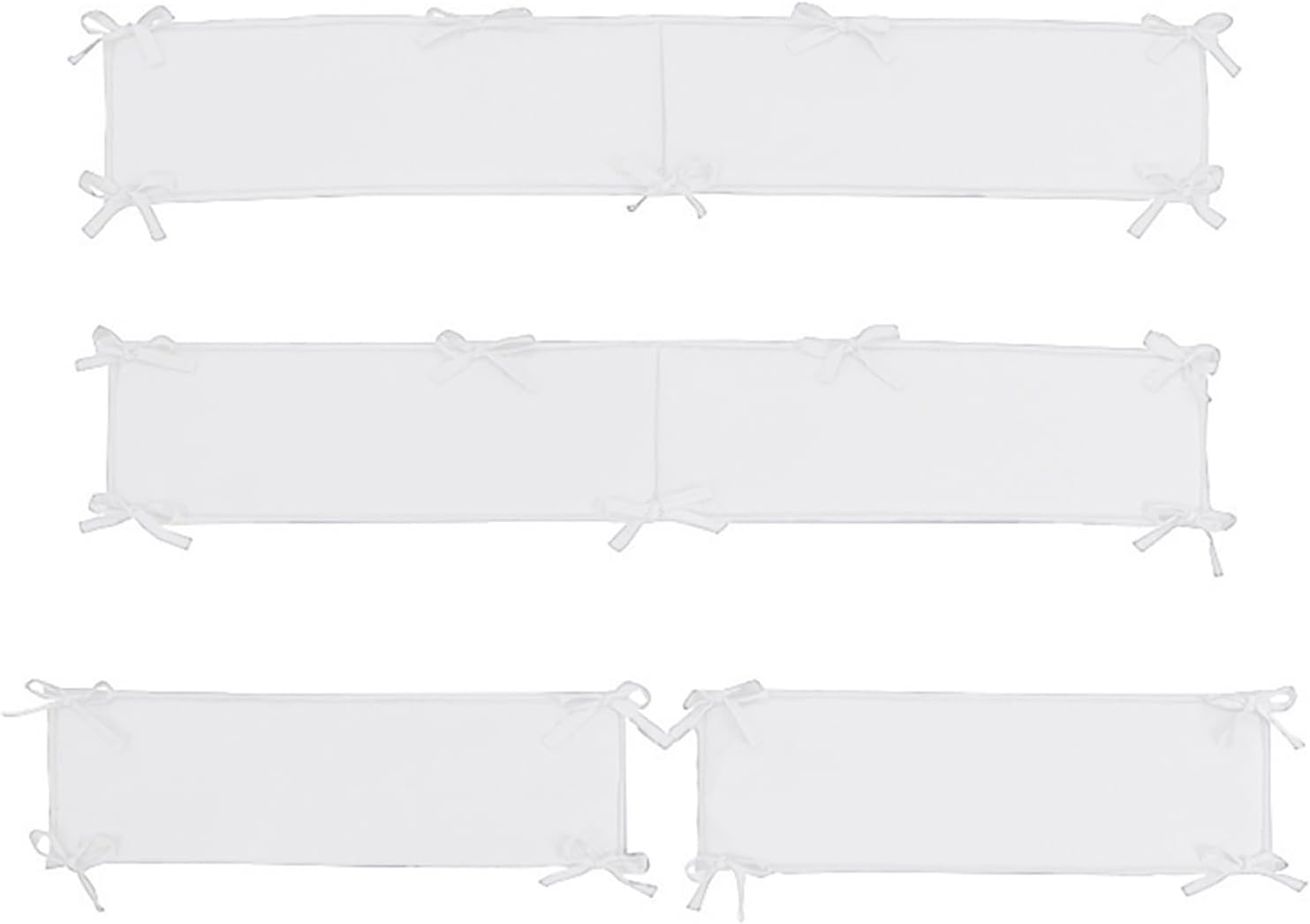 RUDFUZ Breathable Crib Bumper Breathable Mesh Cot Liner Split Crib Protective Bumper Anti-Collision Cotton Crib liner Soft Comfortable Edge Protection Baby Cot Bumper for Baby Boys Girls