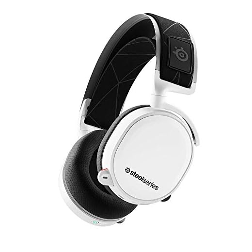 SteelSeries Arctis 7 (Edición Legado) - Auriculares para juego, Inalámbrico, DTS 7.1 Surround para PC, Mac, PlayStation 4, Móvil, VR, color Blanco