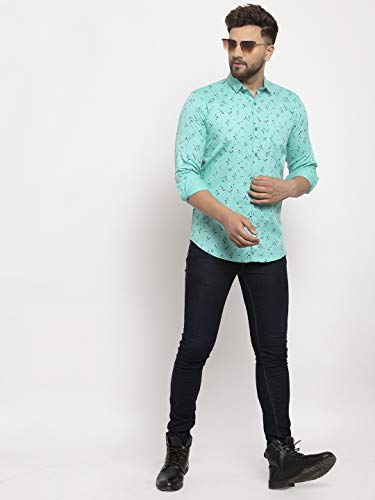 Image of Men's Cottonblend Printed Shirt White